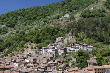Fototapeta na wymiar Antrodoco (Rieti, Lazio, Italy), panoramic view