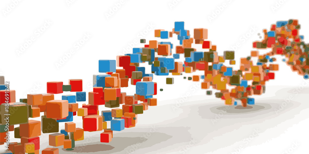 Poster blockchain technology. image with clipping path.