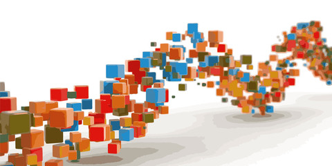 Blockchain Technology. Image with clipping path.