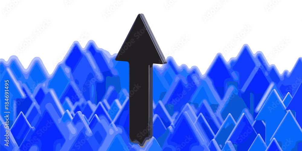 Poster arrows up. image with clipping path