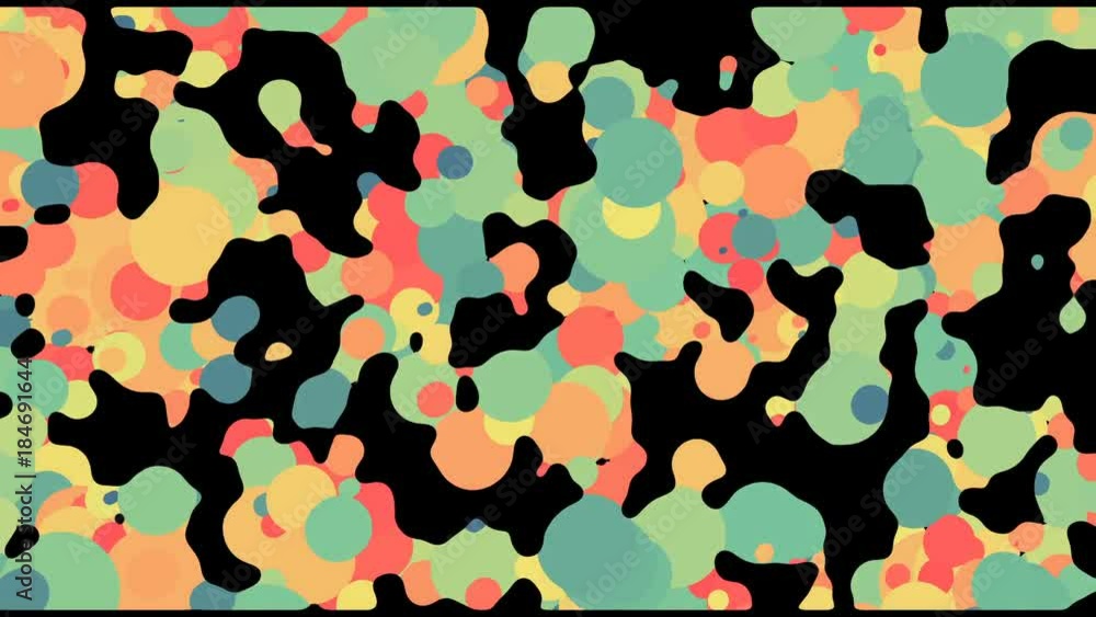 Poster liquid bubbles.slow flowing colorful particle abstract background computer designed animation