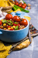 Traditional Mexican chili concarne
