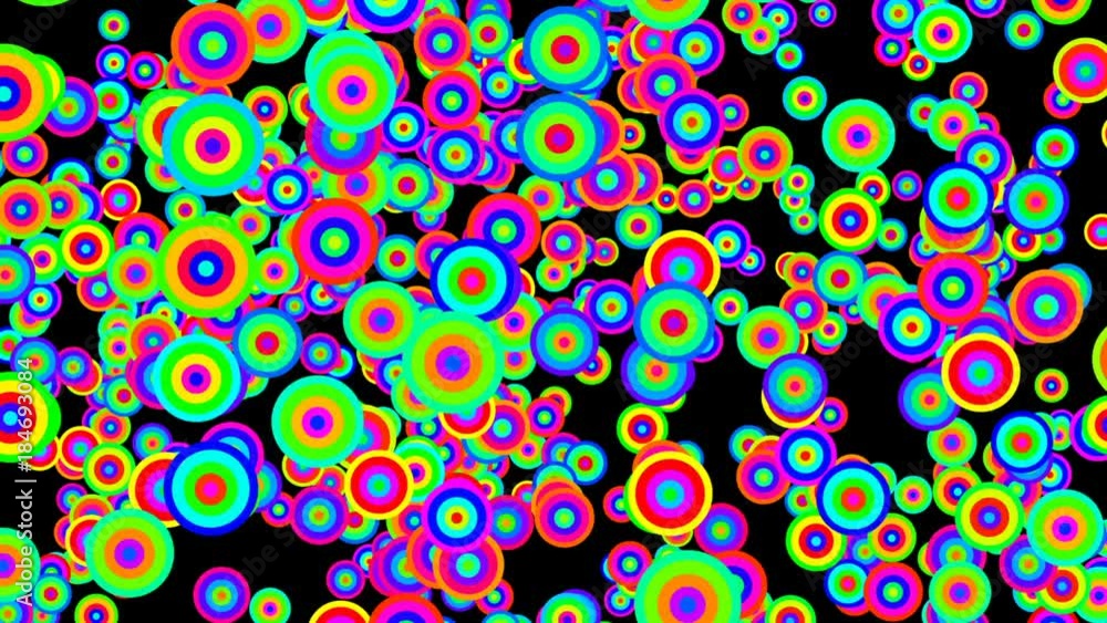 Poster circles of a rainbow. seamless loop.