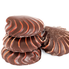 Marshmallow on a white background. candies. Sweets