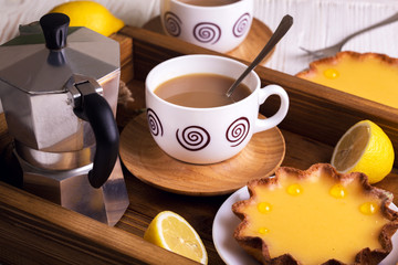 lemon tarts and coffee