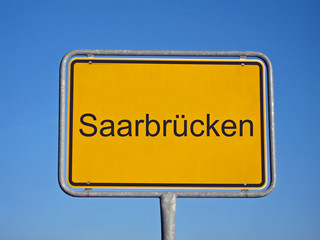 ortseingangsschild saarbrücken