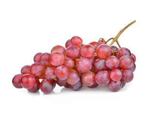 Red grapes isolated on white background