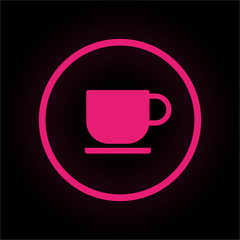 Neon Button rund - Teetasse