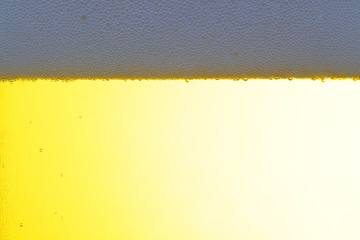 close up of beer water and bubble background.