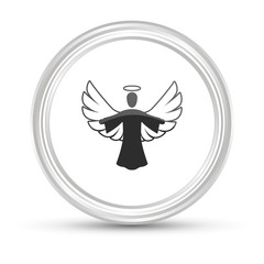 Obraz premium Weißer Button - Engel