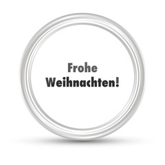Weißer Button - Frohe Weihnachten - Weihnachtsgrüße