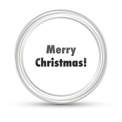 Weißer Button - Merry Christmas - Text