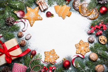 Christmas baking background.