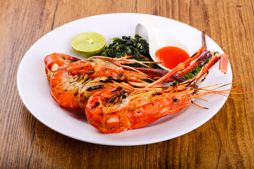 Grilled waterprawn