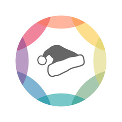 farbiges Icon - Nikolausmütze