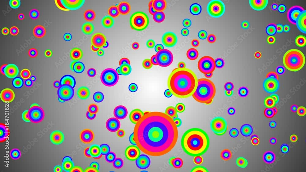 Poster color chaos of particles. seamless loop.
