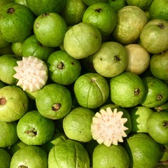 Pile of guavas in market 