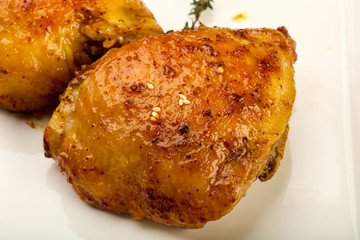 Roasted chicken thighs
