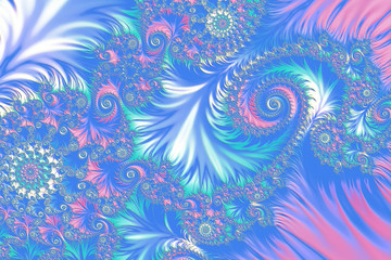 Embossed colorful fractal background