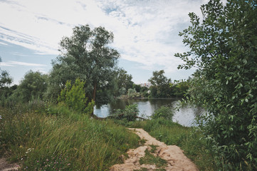 Dirt road along the river Bank 9701.