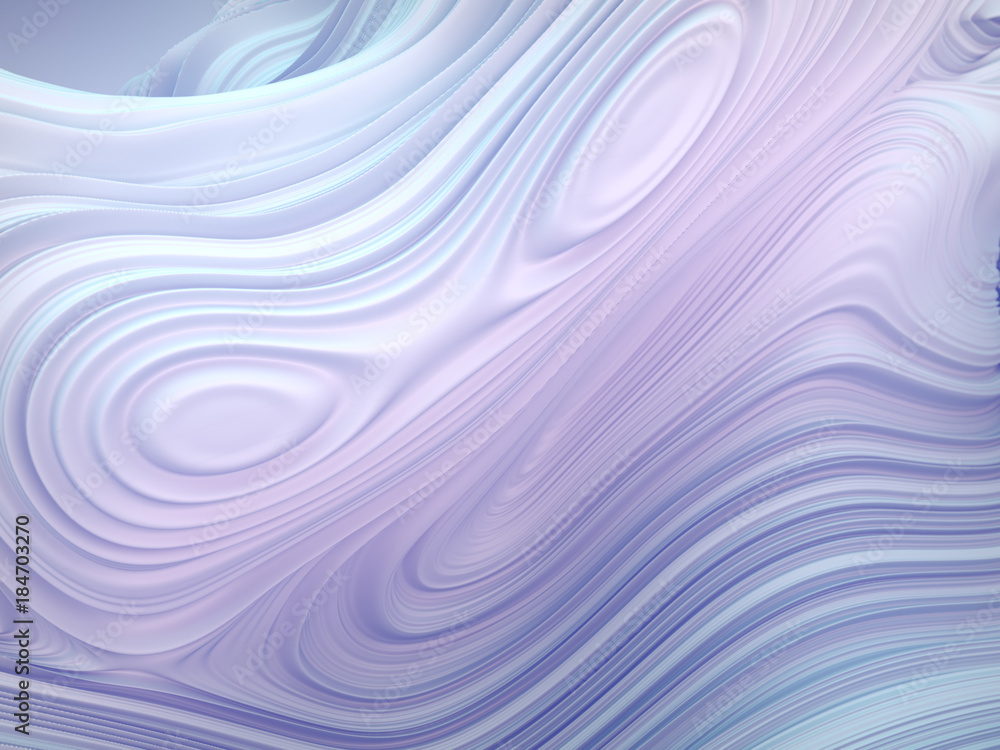 Aufkleber White twisted shape. Computer generated abstract geometric 3D render illustration