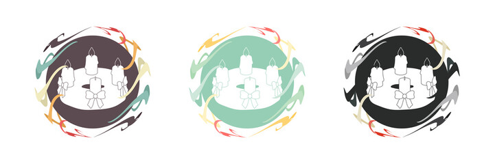 Saturn Buttons - Kranz - Dritter Advent