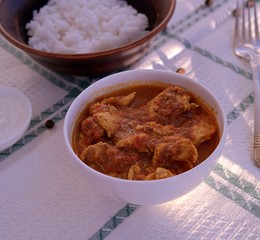 Spicy and warming Indian chicken curry