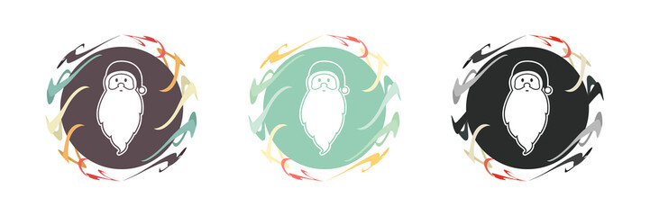 Saturn Buttons - Weihnachtsmann Kopf