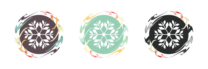 Saturn Buttons - Eisflöckchen