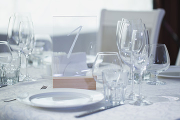 Elegant table set up for dinning room