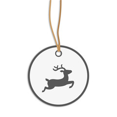 grauer Anhänger - Reh springt