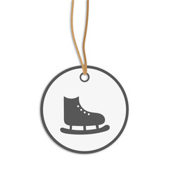 grauer Anhänger - Schlittschuh - Skating