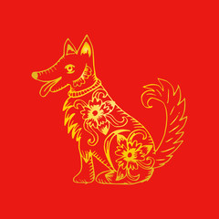 Decorative dog. Chinese Zodiac Sign