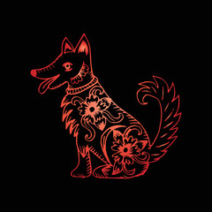 Decorative dog. Chinese Zodiac Sign