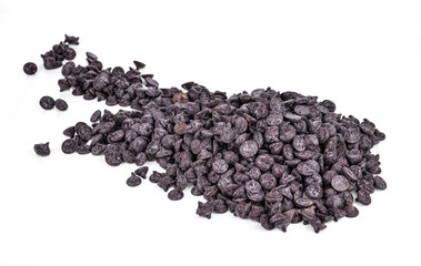  chocolate chip isolated on white background