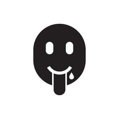Fototapeta premium emoji showing tongue icon illustration