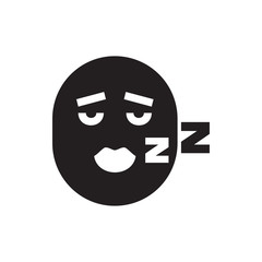 sleeping emoticon icon illustration
