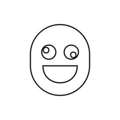 Obraz premium crazy emoticon icon illustration