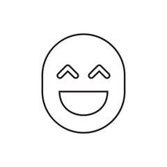 laughing emoticon icon illustration