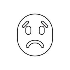sad emoticon icon illustration
