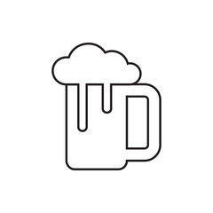 beer mug icon illustration