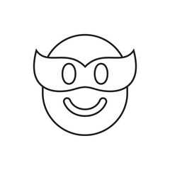 Obraz premium emoji in mask icon illustration