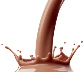 Papier Peint photo Lavable Milk-shake chocolate milk splash drink beverage dairy drop