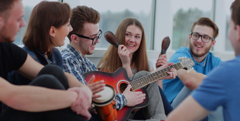 Funny young people smile and having  fun