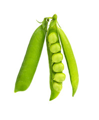 Fresh green peas.