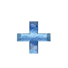 Fototapeta premium Conceptual blue light cold frosted water or ice winter season font isolated on white snow background. Cool crystal decorative character cut of frozen liquid, transpaernt 3D illustration concept