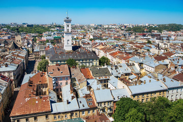 Lviv  city panorama view
