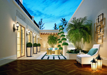 3d render of village house 