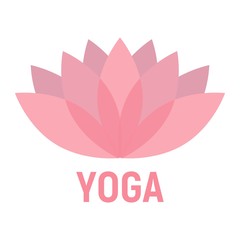 Lotus flat icon, fitness and sport, yoga sign vector graphics, a colorful solid pattern on a white background, eps 10.