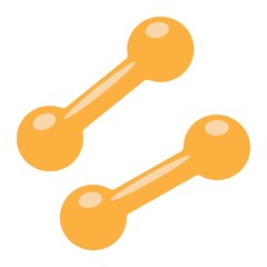 Dumbbells flat icon, fitness and sport, gym sign vector graphics, a colorful solid pattern on a white background, eps 10.